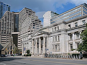 University of Toronto, among downtown office buildings and apartment buildings