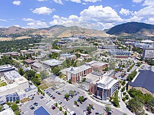 University of Utah aerial view, Salt Lake City, Utah, USA