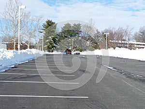 The University of Virginia winter snow landscape