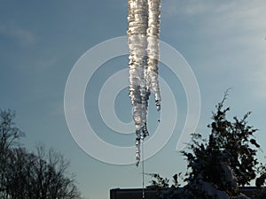 The University of Virginia winter snow landscape