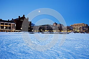 University of Wisconsin - seen from frozen Lake Mendota. photo