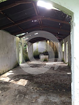 Unkept prayer room in Guatemala cemetery