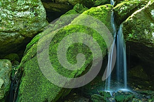 Unknow Hidden Waterfall in a Boulder Field