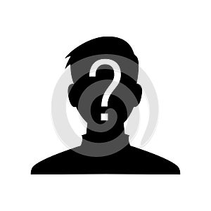 unknow person flat style vector icon