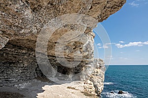 The Unknown Bulgaria. The Rock Monasteries near Tyulenovo, nordeast Bulgaria. Caves in the rocks, Black sea coast, near the