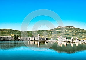 Takhte Soleyman lake an amazing iranian archaeological Site photo
