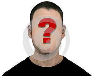 Unknown Man Blank Empty Anonymous Face photo