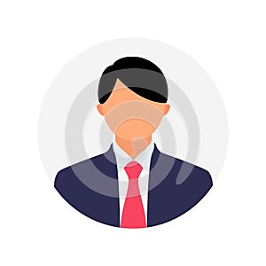 Unknown Man Profile Avatar Vector, Male Profile Office Icon