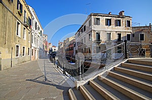 Unknown places and canals in Venice