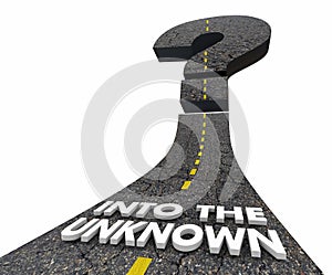 Into the Unknown Question Mark Uncertain Future Road 3d Illustration