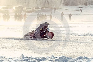 unknown rider at the competition at the winter Speedway