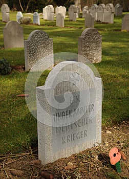 Unknown soldier, WW1 German Military cemetery, Belgium.