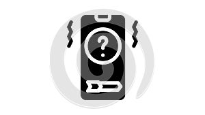 unknown telephone user call fear glyph icon animation