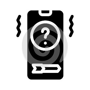 unknown telephone user call fear glyph icon vector illustration