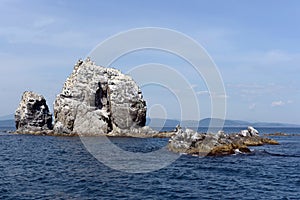 The Unkovsky Stones Islands in Peter the Great Bay of the Sea of Japan