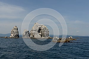 The Unkovsky Stones Islands in Peter the Great Bay of the Sea of Japan