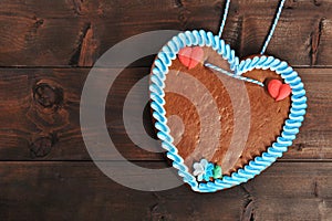 Unlabeled Bavarian gingerbread heart