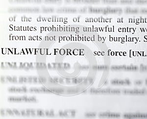 unlawful force