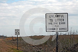Unlawful to litter