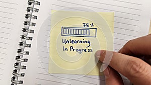 Unlearning in progress. Learn to unlearn photo