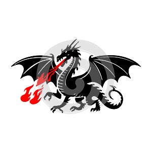 Powerful Dragon Vector Design Art photo