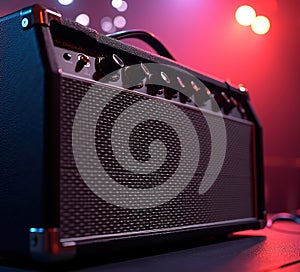 Unleash the Power Professional HighGain Guitar Combo Amp in a Dynamic Studio Lighting Setup