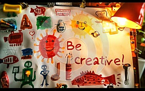Unleash Your Creativity With This Inspiring Sign. Generative AI