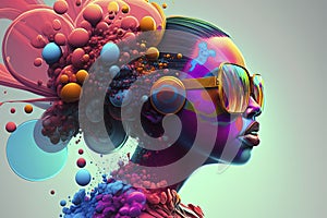 Unleash your inner diva with this colorful and vibrant hip-hop inspired art. Perfect for album covers, posters.