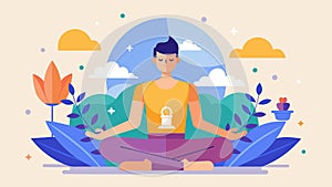 Unleash your inner peace and unlock your full potential in our Yoga and Meditation Fusion session.. Vector illustration.