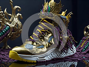 Unleash Your Stride: The Pinnacle of Sneaker Innovation. AI generated photo