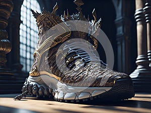 Unleash Your Stride: The Pinnacle of Sneaker Innovation. AI generated photo