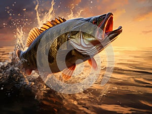 Unleashed Power: Incredible Moment a Largemouth Bass Leaps from the Water