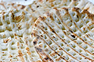 Unleavened cake like matzah.