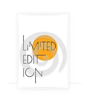 Unlimited edition, vector. Scandinavian minimalist modern poster design