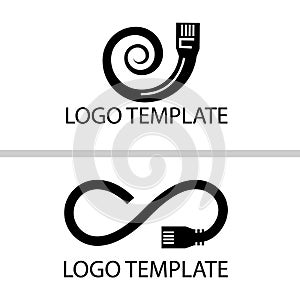 Unlimited internet company logo template