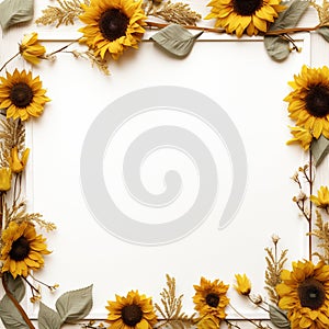 Unlimited use sunflower border