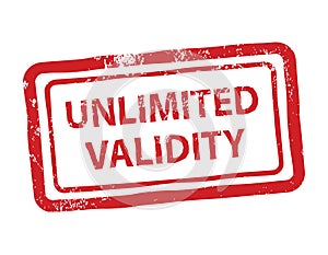 Unlimited validity stamp photo