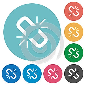 Unlink flat round icons