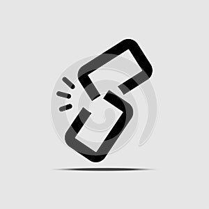 Unlink icon vector