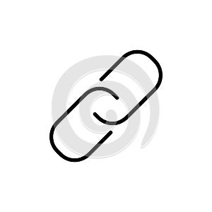 Unlink Vector Icon, Outline style, isolated on white Background.
