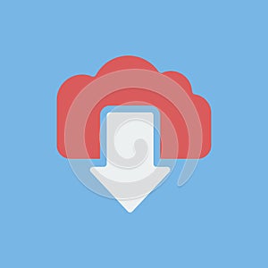 Unload icon from the cloud.