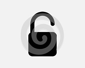 Unlock Icon. Open Security Secure Password Safe Safety Privacy Release Unlatched Sign Symbol