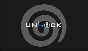 Unlock lettermark logo template