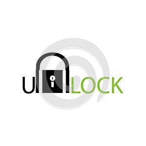 Unlock logo vector