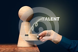 Unlock and open hidden talent - motivation concept