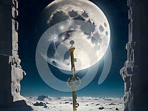 Unlock Your Imagination: Stunning Key to the Moon Canvas Prints for Sale