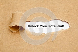 Unlock Your Potential Torn Paper