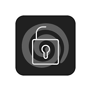 Unlockbutton. Vector illustration decorative design