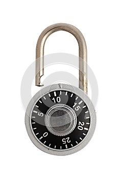 Unlocked combination padlock