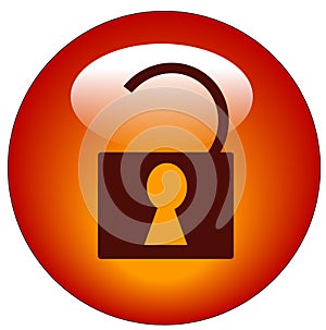 Unlocked padlock web icon